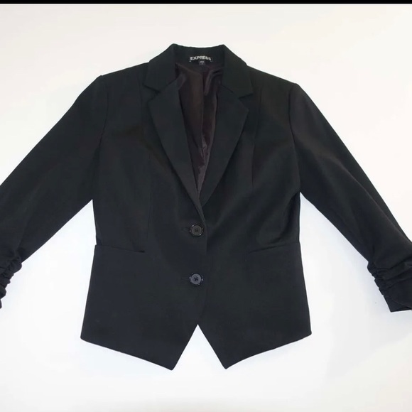 Express Jackets & Coats Express Womens Double Button Black Blazer
